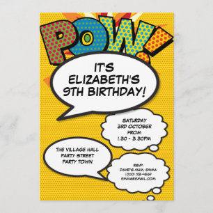 Invitation Fête d'anniversaire moderne et amusante à tout âge