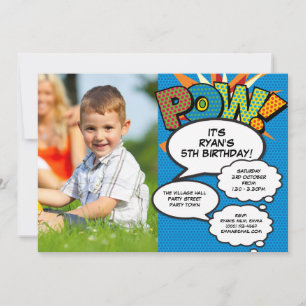 Invitation Fête d'anniversaire moderne et amusante de tout âg