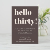 Fête d'anniversaire moderne marron avec typographi