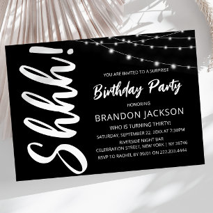 Invitation Fête d'anniversaire moderne surprise
