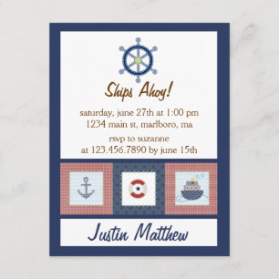 Invitation Fête d'anniversaire nautique