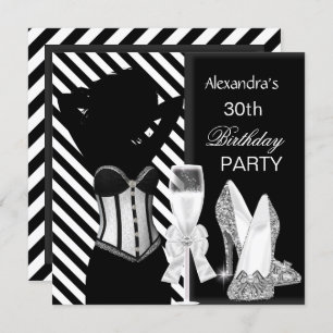 Invitation Fête d'Anniversaire Noir