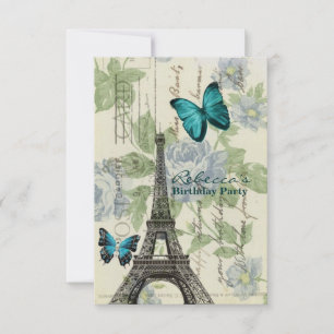 Invitation fête d'anniversaire parisienne