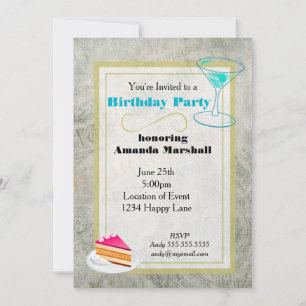 Invitation Fête d'Anniversaire Parisienne vintage