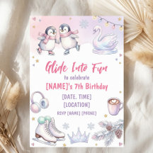 Fête d'anniversaire pastel de pingouin mignon pour