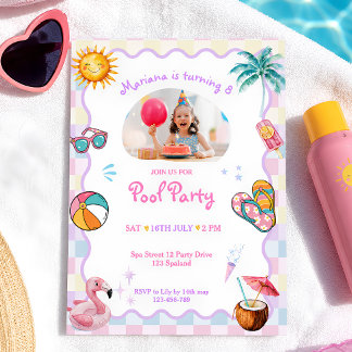 Invitation Fête d'anniversaire personnalisée avec photo pour 