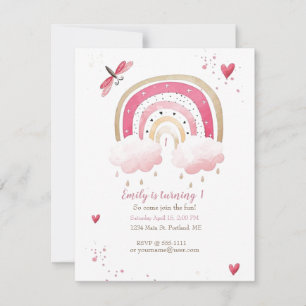 Invitation Fête d'anniversaire personnalisée pour bébé avec a