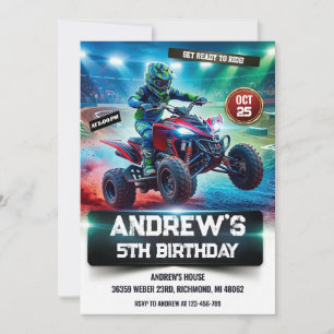 Invitation Fête d'anniversaire personnalisée pour garçon avec