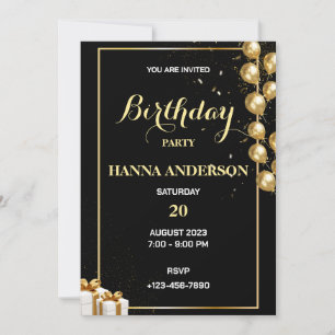 Invitation Fête d'anniversaire personnalisez l'invitation