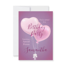 Fête d'anniversaire Personne Spéciale Ballons Rose