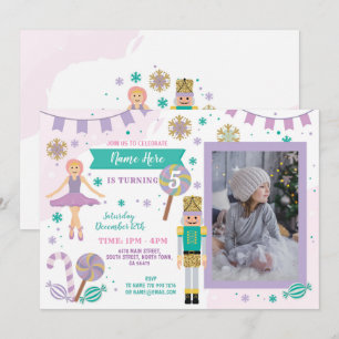 Invitation Fête d'anniversaire Photo Casse-noisette Ballet de