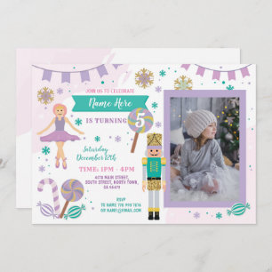 Invitation Fête d'anniversaire Photo Nutcracker Christmas Bal