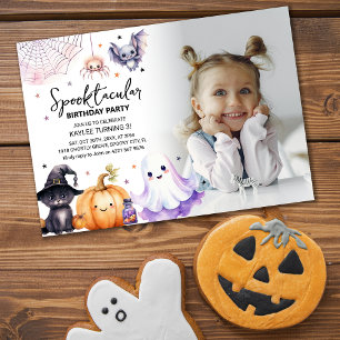 Invitation Fête d'anniversaire photo Spooktacular mignonne