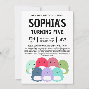 Invitation Fête d'anniversaire Pieuvre Squishmallow