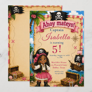 Invitation Fête d'anniversaire pirate