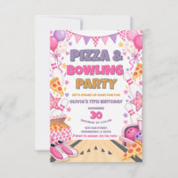 Fête d'anniversaire Pizza & Bowling Fille qui fête