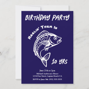 Invitation Fête d'anniversaire-Poisson