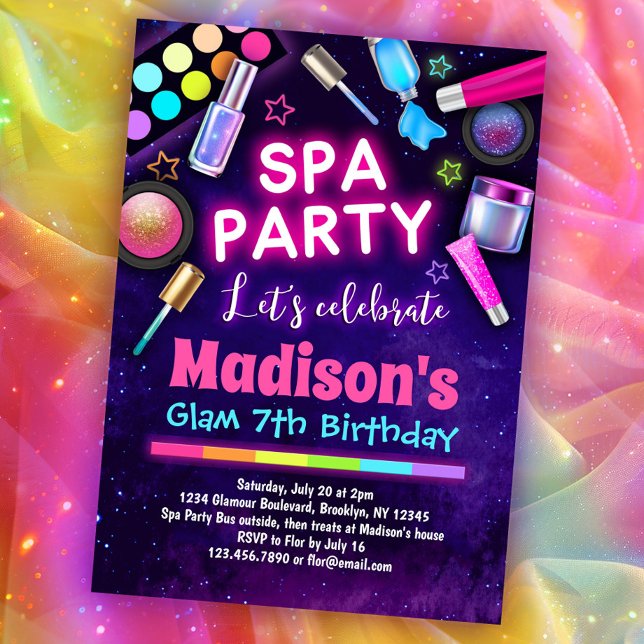 Invitation Fête d'anniversaire pom-pom girl (Créateur téléchargé)