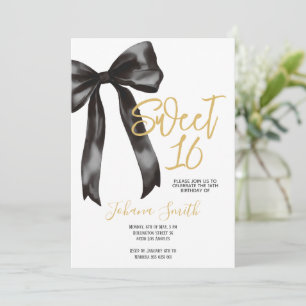 Invitation Fête d'anniversaire pour adolescente de seize ans 