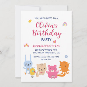 Invitation Fête d'anniversaire pour enfant