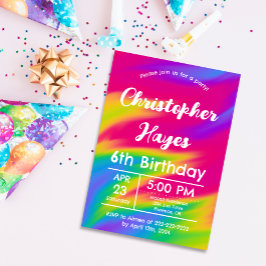 Invitation Fête d'anniversaire pour enfants avec confettis ar