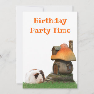 Invitation Fête d'anniversaire pour enfants Maison champignon