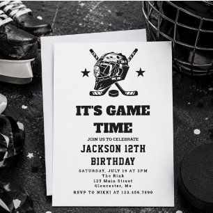 Invitation Fête d'anniversaire pour enfants sur le thème de h