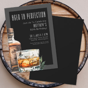 Invitation Fête d'anniversaire pour homme « Vieilli à la perf