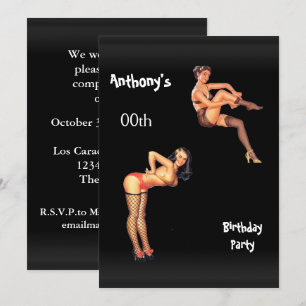 Invitation Fête d'anniversaire pour hommes de n'importe quel 