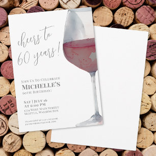 Invitation Fête d'anniversaire pour les 60 ans À soixante ans
