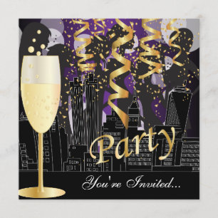 Invitation Fête d'anniversaire pour les filles  Métallurgique