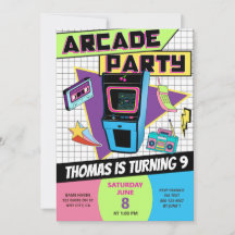 Fête d'anniversaire Retro Arcade de jeux vidéo Gam