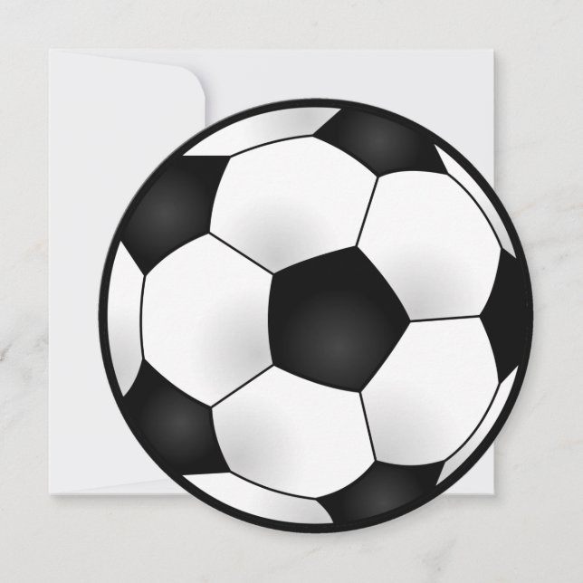 Invitation Fête d'anniversaire ronde du football (Devant)