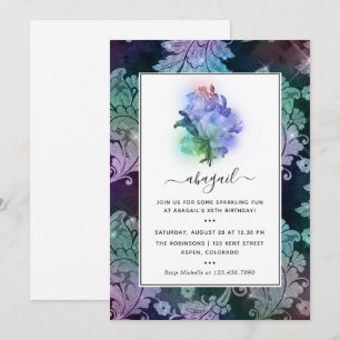 Invitation Fête d'anniversaire Rose pétillante