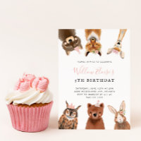 Fête d'anniversaire rose Woodland