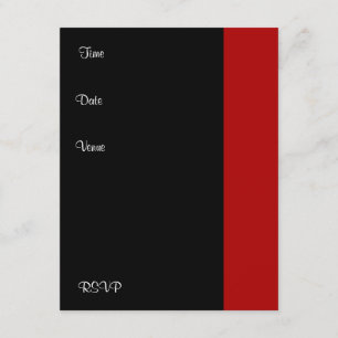 Invitation fête d'anniversaire Rouge noir blanc