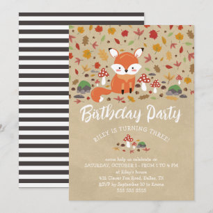 Invitation Fête d'anniversaire Sandy Woodland