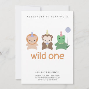 Invitation Fête d'anniversaire sauvage simple