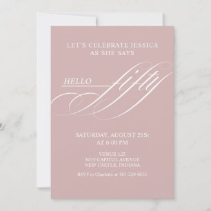 Invitation Fête d'anniversaire Simple Moderne Calligraphie Ci