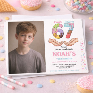 Invitation Fête d'anniversaire "Six Sept" pour enfants - 7 an