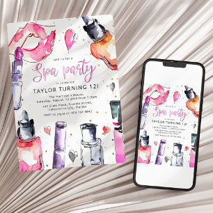 Invitation Fête d'anniversaire Spa Féminin