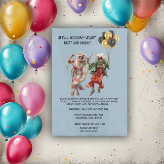 Invitation Fête d'anniversaire super pour les femmes âgées -