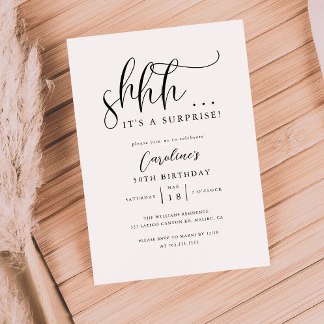 Invitation Fête d'anniversaire surprise (Créateur téléchargé)