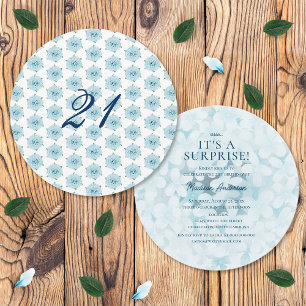 Invitation Fête d'anniversaire surprise 21 ans avec des Horte