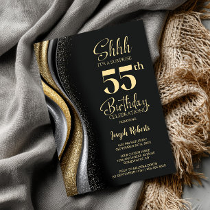 Invitation Fête d'anniversaire surprise des 55 ans de Black G