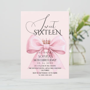 Invitation Fête d'anniversaire Sweet 16