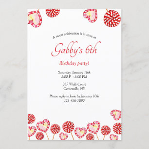 Invitation Fête d'anniversaire Sweet Celebration