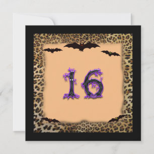 Invitation Fête d'anniversaire Sweet Sixteen, Halloween