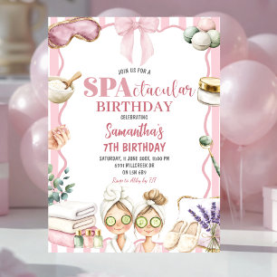 Invitation Fête d'anniversaire thème Spa SPActaculaire