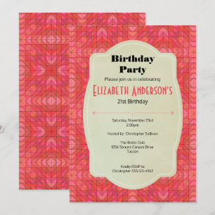 Invitation Fête d'anniversaire Triangles et Diamants du Sud-O